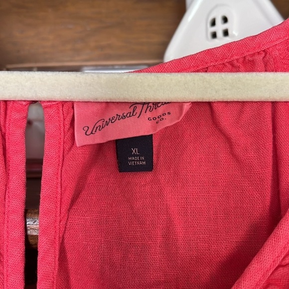 UNIVERSAL THREAD Solid Brushed Coral Linen Look Short Jumper, Size XL, EUC. - Picture 3 of 10